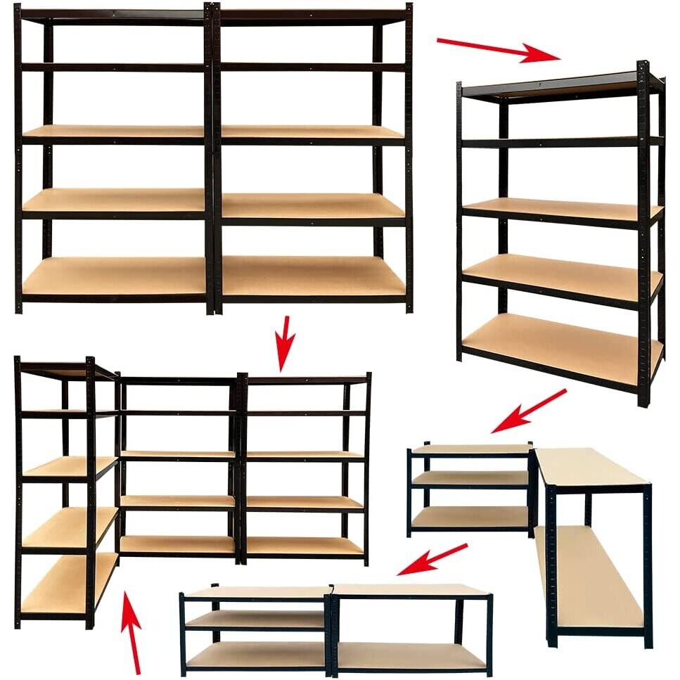 Garage Shelving Units 5 Tier Kitchen Shelving Unit,180cm Racking