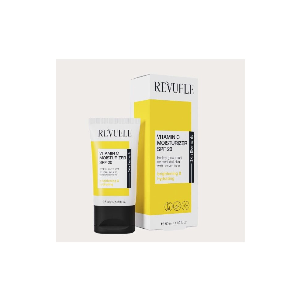 Revuele Vitamin C Moisturizer Spf 20| Brightening Face With Uv Protection For Skin Defense - 50Ml Cream