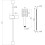 Shower Slider Rail Kit Square Black 2