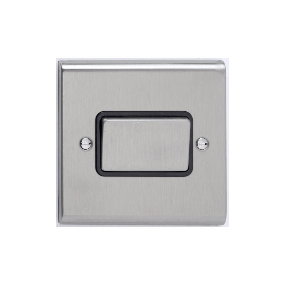 Deta Sd1247scb Fan Iso Switch Triple Pole Satin Chrome/Black Insert 5016211208703
