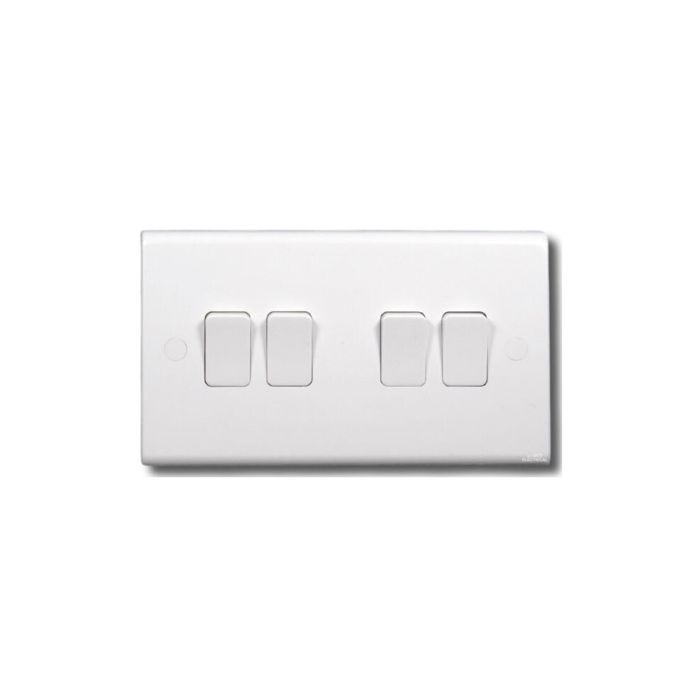 Deta S1244 Light Switch 4 Gang 2 Way Sp 10 Amp 5029163012441