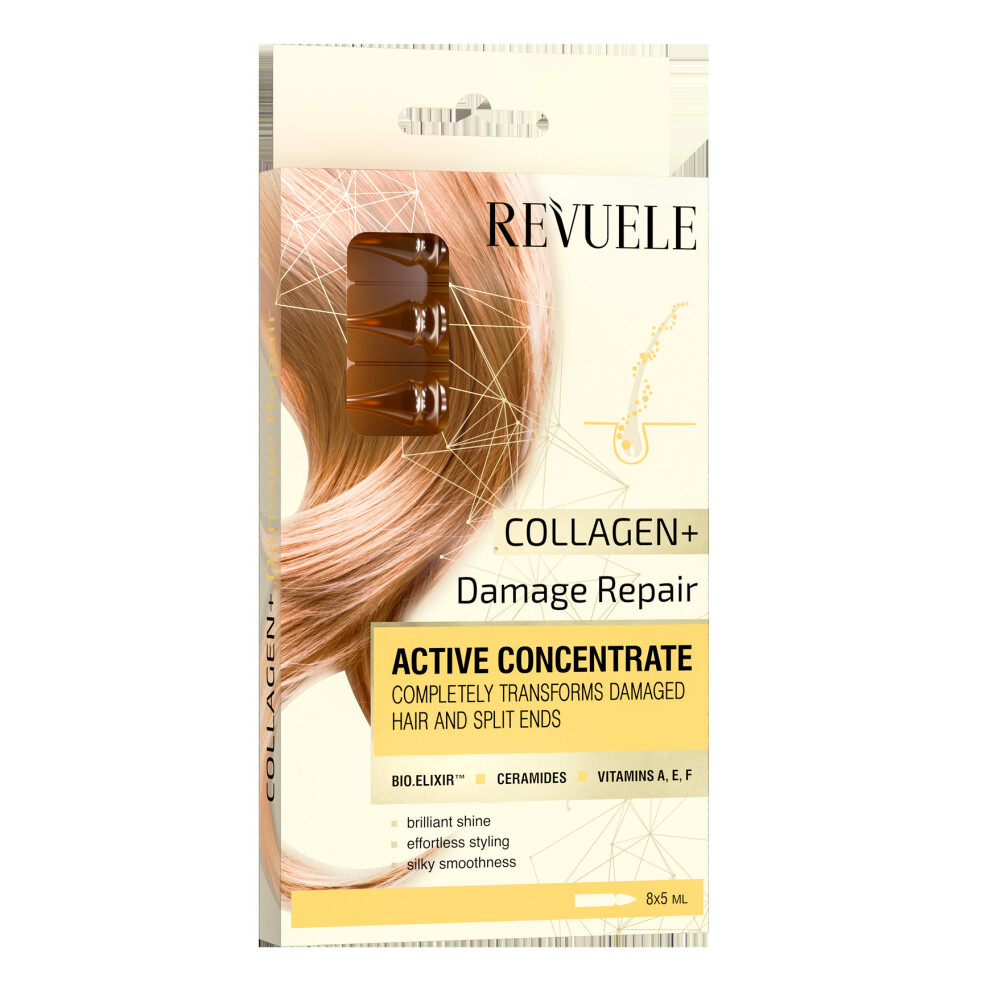 Revuele Brown Active Hair Concentrate Collagen+ 8 X 5 Ml