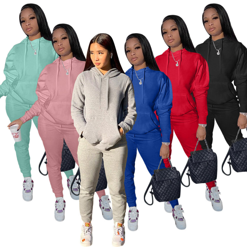 Hoodie tracksuit set womens online