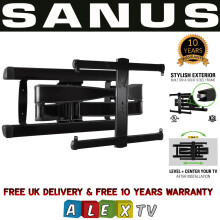 SANUS VLF728-B2 Premium Black TV Wall Mount Full Motion+ for 42in to 90in LED TVs