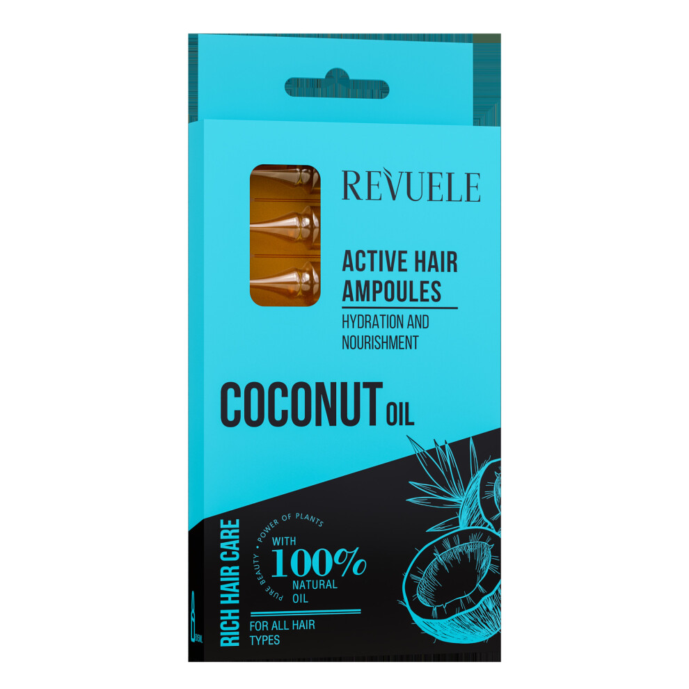 Revuele Coconut Oil Active Hair Ampoules 8X5 Ml