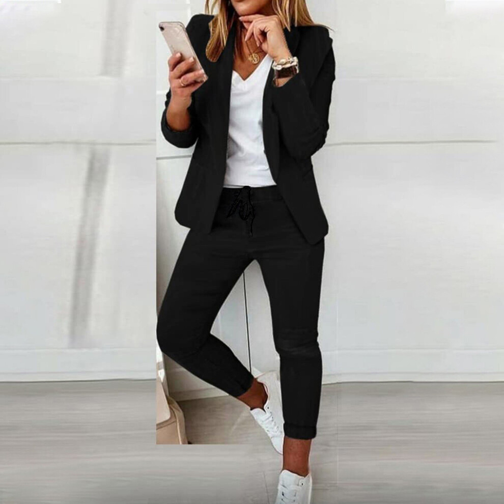 Women's Two piece Lapels Set Office Business Long Sleeve Formal Jacket Pant Suit Slim Fit Trouser Jacket Suit-image-OPC-PBQMCGZ-NEW
