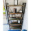 Tall Industrial Bookcase Vintage Rustic Metal Display Cabinet Solid Wood Shelf Unit 1