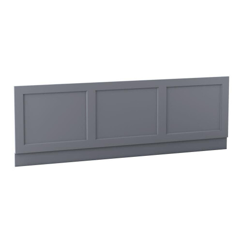 (1700mm Front Side Bath Panel) Aquariss Traditional Bath Panel Matte Grey MDF Adjustable Height