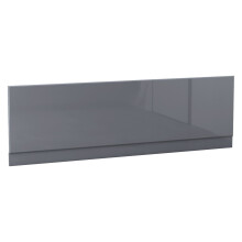 (1800mm Front Side Panel) Aquariss Bathroom Gloss Grey Moisture Resistant Wooden Adjustable Height Bath Panel