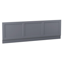 (1800mm Front Side Bath Panel) Aquariss Traditional Bath Panel Matte Grey MDF Adjustable Height
