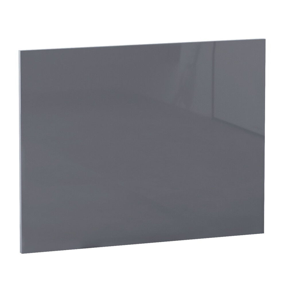 (700mm L Shape End Panel) Aquariss Bathroom Gloss Grey Moisture Resistant Wooden Adjustable Height Bath Panel