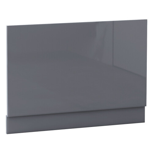 (800mm End Panel) Aquariss Bathroom Gloss Grey Moisture Resistant Wooden Adjustable Height Bath Panel