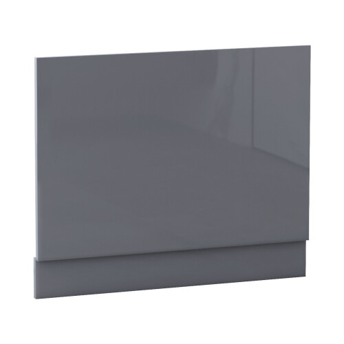 (700mm End Panel) Aquariss Bathroom Gloss Grey Moisture Resistant Wooden Adjustable Height Bath Panel
