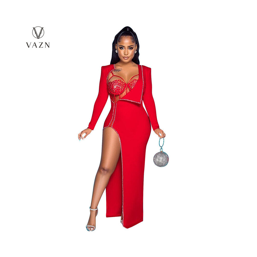 Sexy Fair Maiden Style Women Suit Sleevless Strapless Jumpsuits Open Fork Floor Length Dress Pure Lady Sets-image-OPC-PBQMDYV-NEW