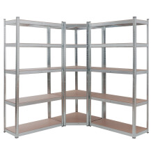 AREBOS Heavy duty corner shelf combination | up to 875 kg load capacity | Easy to assemble thanks to plug-in system | Robust metal construction