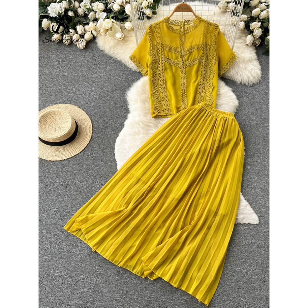 chiffon skirt suits