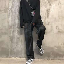 Girls Dragon Print Harajuku Pants Elastic Waist Wide Leg Straight Trousers Women and Man Casual Streetwear Pants