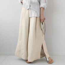 (Beige-4XL) Oversized Spring Trousers Women Casual Loose Solid Long Pants Vintage High Waist Trousers Loose Pantalon Work OL Turnip