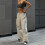 Autumn Women's Style Solid Drawstring Waist Casual Overalls 2