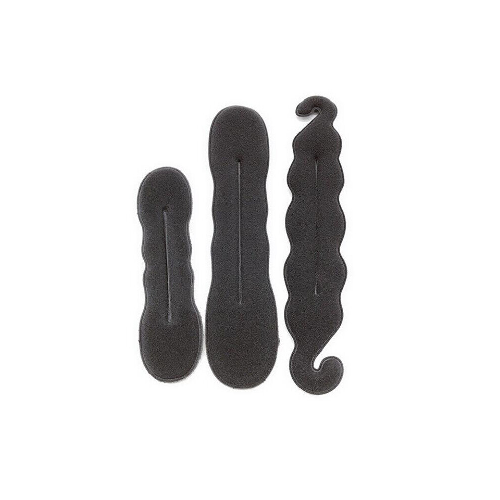 Unisex Multicoloured 3Pcs/Set Hair Styling Magic Sponge Clip Foam Bun Curler Hairstyle Twist Maker Tool Styling Hair Accessories