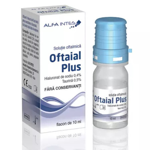 Oftaial Plus ophthalmic solution, 10 ml, symptoms of " dry eye ";