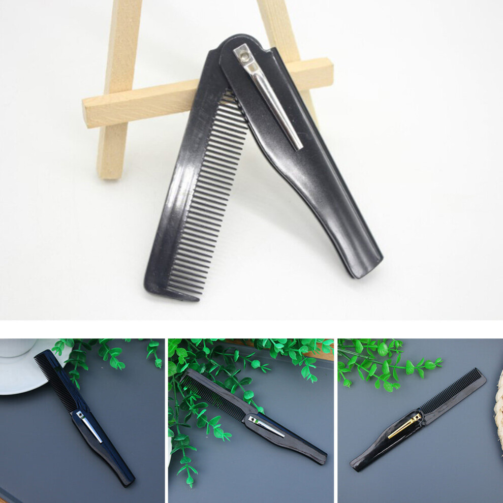 Mens Womens Folding Pocket Clip Hair Moustache Beard Comb hair comb