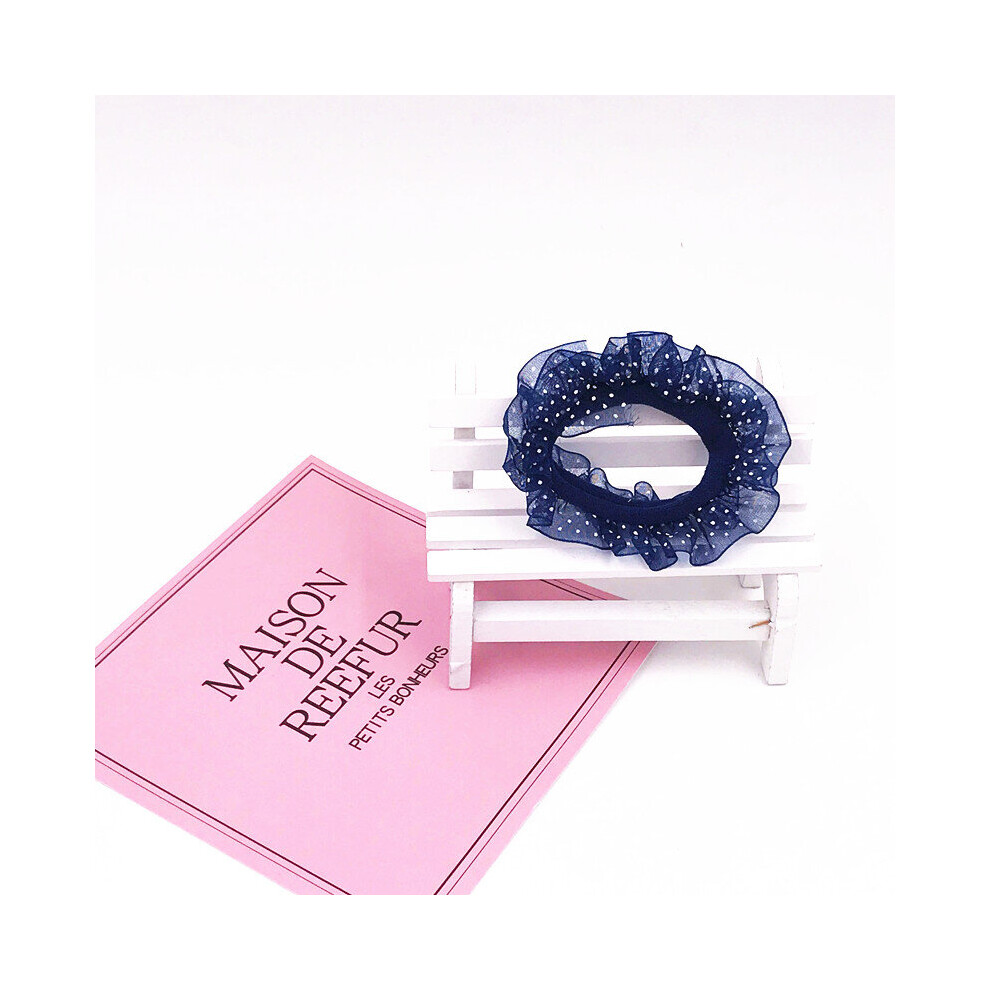 1PCS Hairband Women Hair Accessories Colorful Dot Lace Fabric Ponytail Girl Scrunchies Elastic Rubber Hair Rope Kids Headdress-image-OPC-PBQN8Y5-NEW