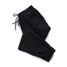 (Black-XXL) Spring and Autumn Women's Retro cargo Pants Loose elastic waist street Casual Pants Hip Hop Female trousers