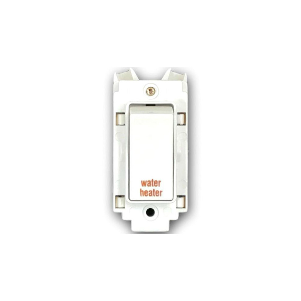 Crabtree 4460/Wa Gridswitch 20 Amp Double Pole Marked 'Water Heater' 5017399114862