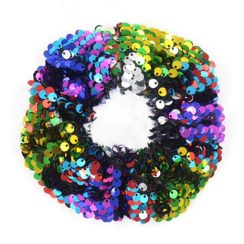 Colored Sequin Hair Scrunchies Women hair Accessories Scrunchies Elastic Hair Rope Bow Ties Ponytail Holder Hairband-image-OPC-PBQNB7G-NEW
