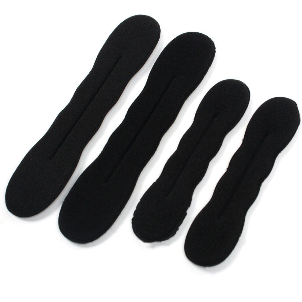 1/4Pcs 17.5cm and 22.5cm Hair Styling Bun Curler Maker Ring Magic Foam Sponge Clip Barrettes Hair Donuts Twist Tools