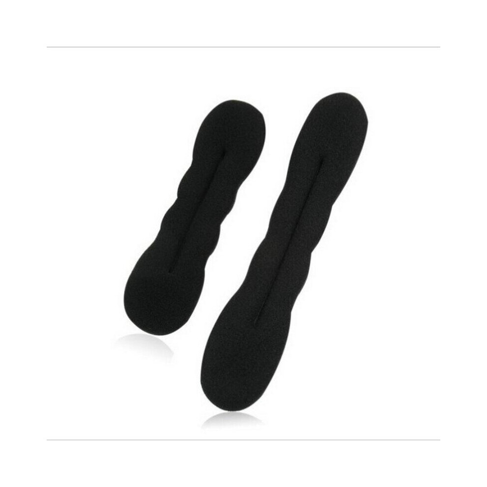 size Sponge Hair Styling Donut Bun Curler Maker Ring Magic Foam Donut Twist Tool Hair Clip 17.5cm and 22.5cm