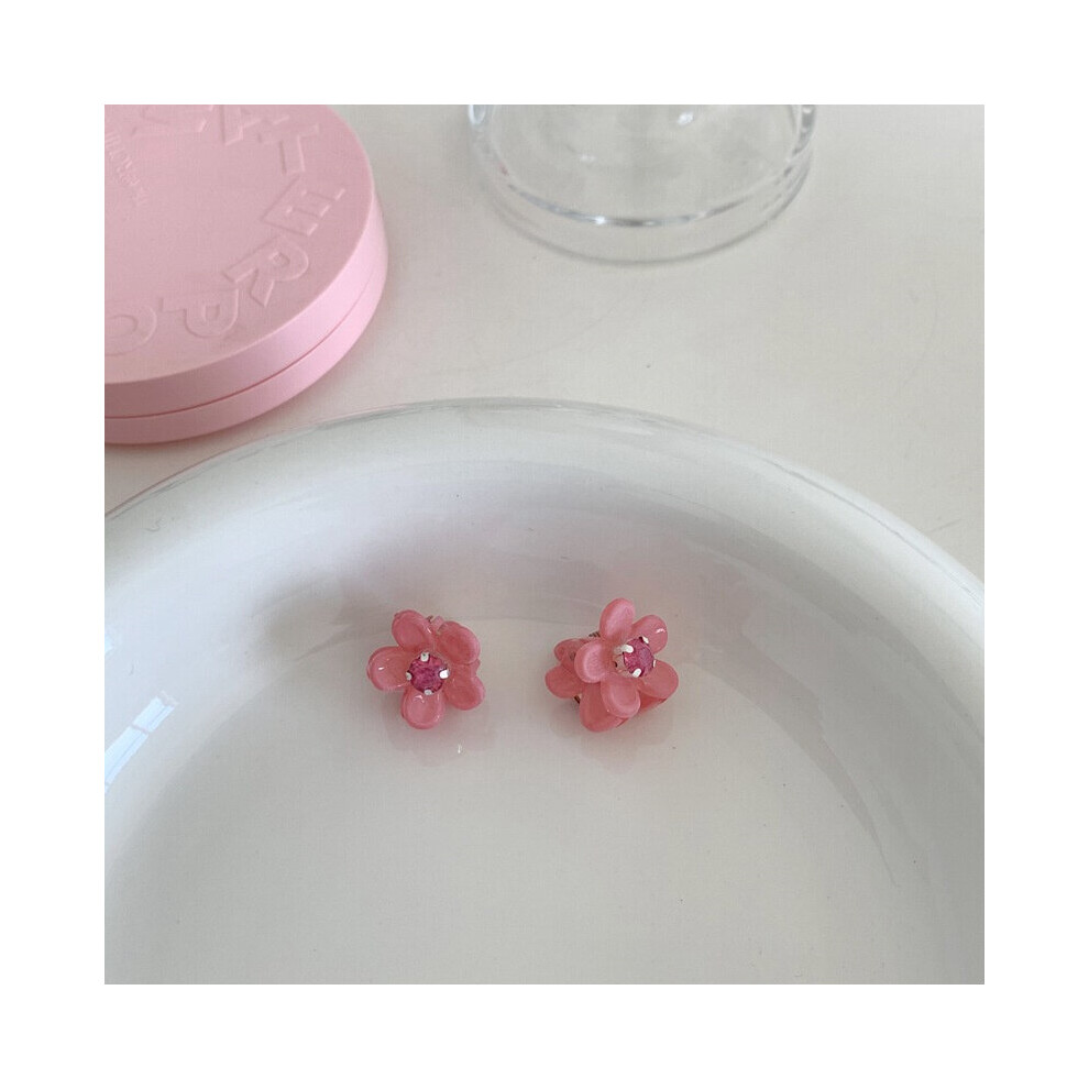 Small Size Flower Acetate Hair Claws Pink Acrylic Hair Clip Claw Hairdressing Tool Hair Accessories For Women Party-image-OPC-PBQNDDT-NEW