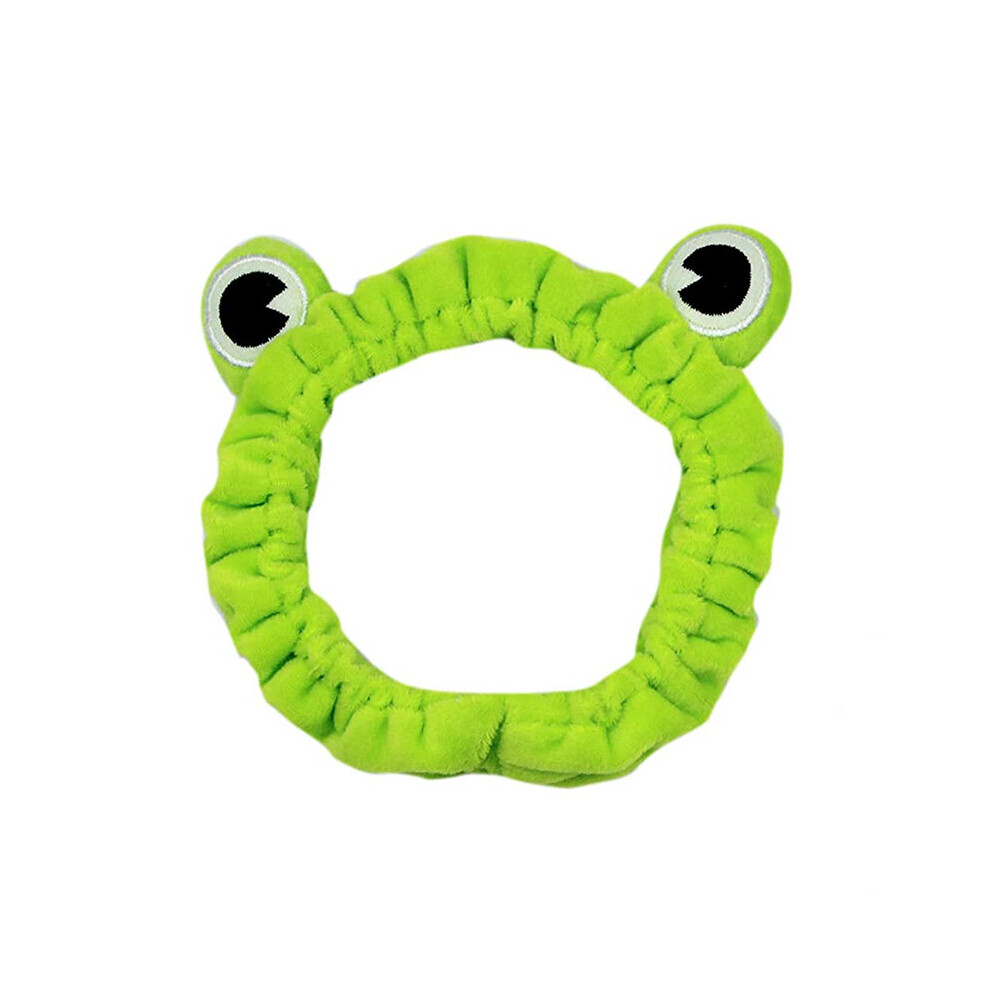 Frog Wash Face Headbands Women Elastic Hairbands Soft Warm Coral Fleece Headband Girls Hair Accessories-image-OPC-PBQNHTH-NEW
