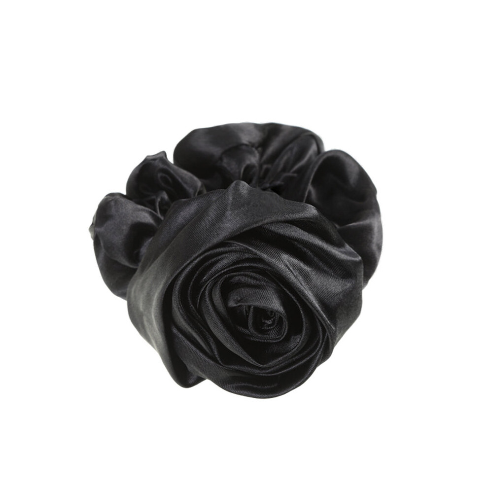 LEVAO Women Satin Elastic Hair Band Girl Sweet Solid Rose Ribbon For Hair ?Hair Rings Ponytail Year ?Headdress-image-OPC-PBQNJVY-NEW