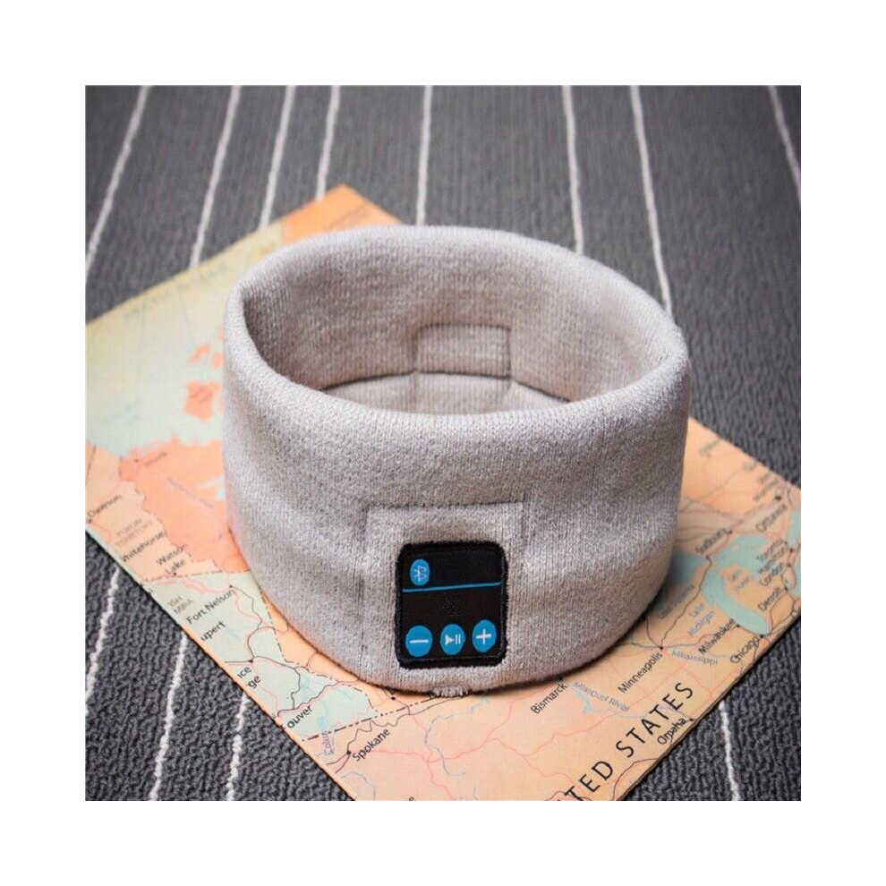 Sports Bluetooth Headwear Wireless Earphone Stereo Headphone Headset Sleep Headband Grey 885656483120