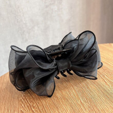 Hair Pins Mesh Bow Hair Claws Women Girls Ribbon Hair Clip Shark Clip Organza Printed Hair Accessories