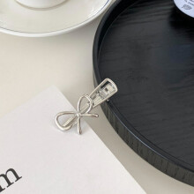 Y2K Harajuku Silver Metal Flower Bowknot Hair Pins Hairclip for Women Girl Punk Hair Accessories Jewelry