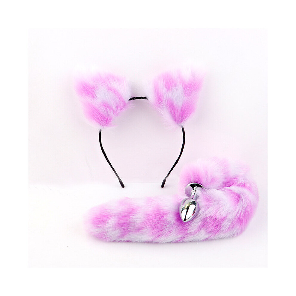 Fashionable Plush Cat Ears Headband with Pink Fox Tail Anal Plug Animal  Play Costume Adult Sex Game Toy Erotic Accessories on OnBuy