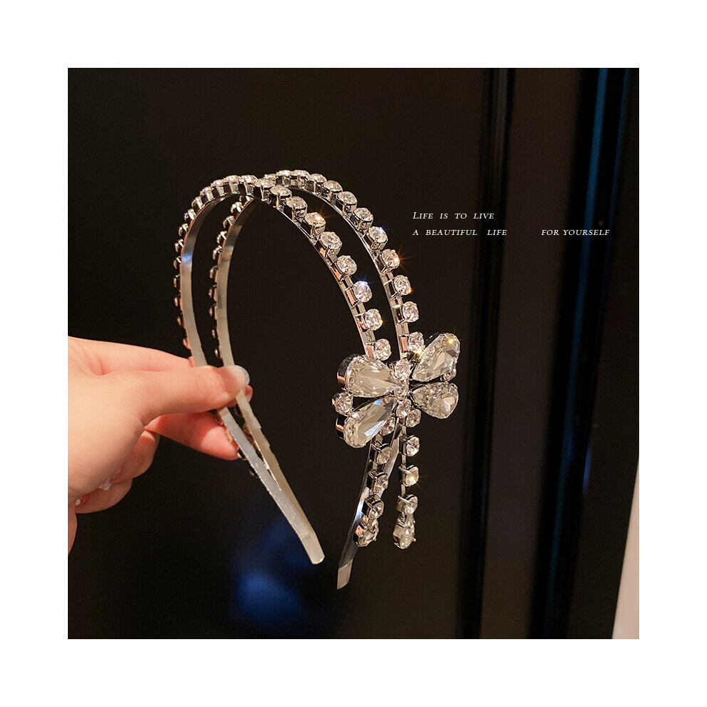 Baroque Full Gem Diamond Tiara Headband Hair Band Rhinestone Head Hoop Full Crystal Bow Head Wear Hair Accessories-image-OPC-PBQNTKC-NEW