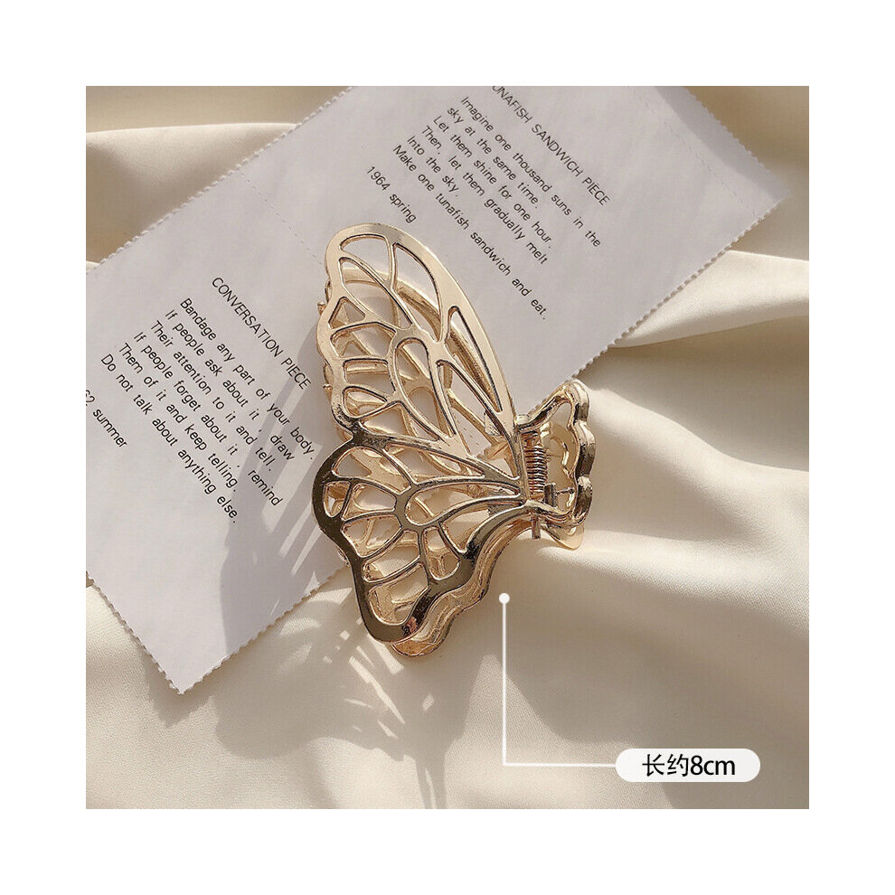 High-end Alloy Butterfly Flower Hair Claws Hairgrips Chinese Classical Metal Leaf Bow-knot Hair Clamp Accessories-image-OPC-PBQNWXS-NEW