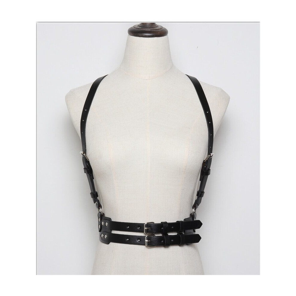 Hatcyggo Leather Belts For Women Harness Body Bondage Suspenders Waist Belts For Women Punk Dress Belt