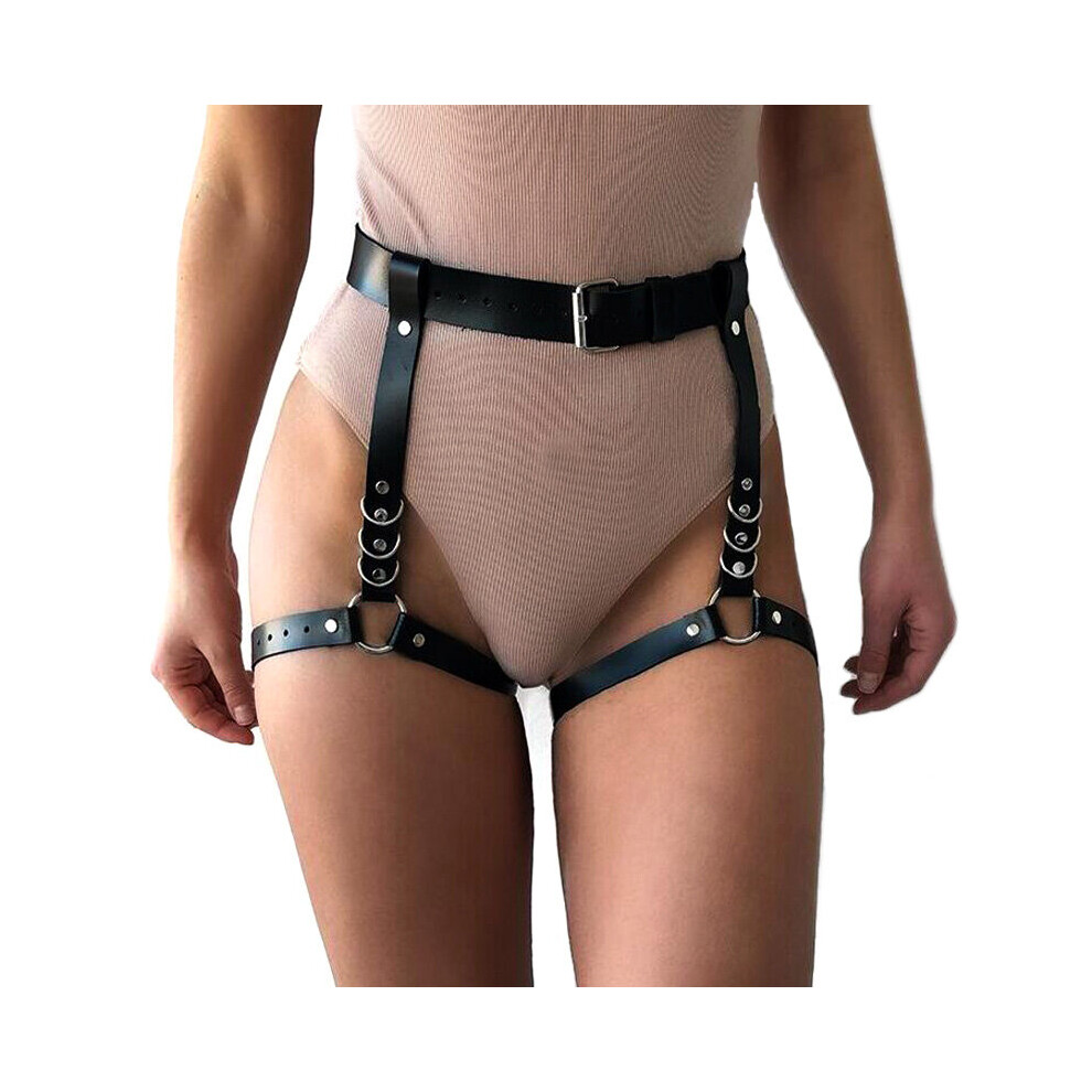 Multicoloured Harajuku Goth Sexy Women Leather Harness Belts Bondage Adjust Cage Bra Lingerie Waist Straps Suspenders Garter Belt