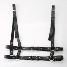 European and American gothic punk straps PU leather belts chest straps straps body straps