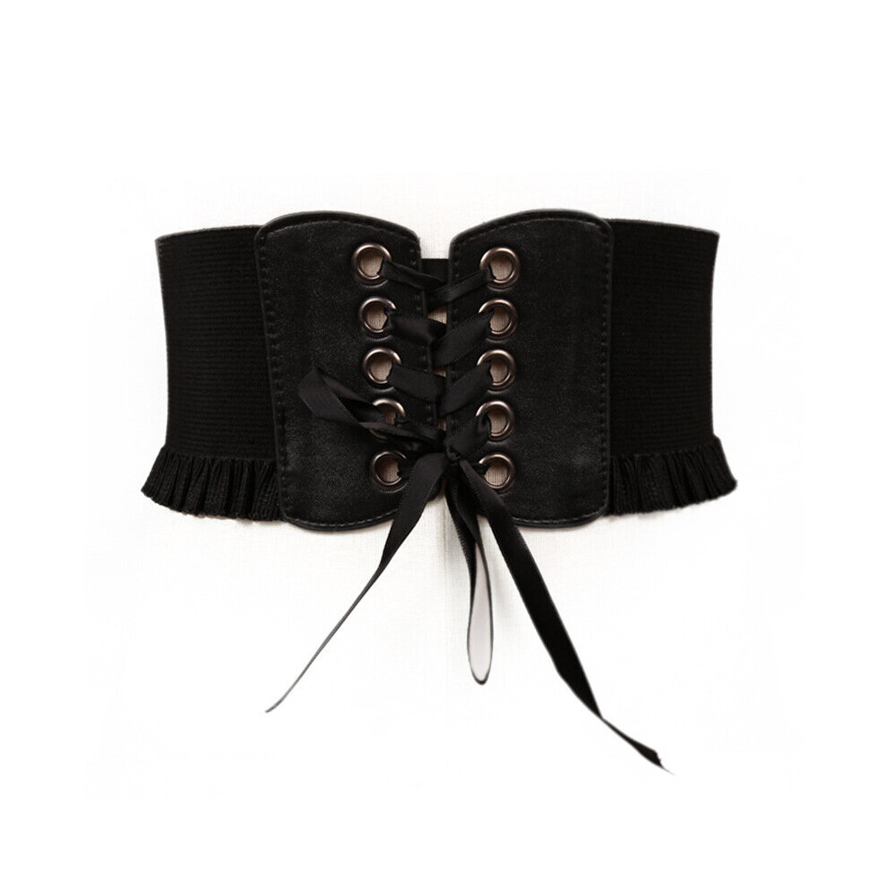 Wide Corset Leather Belt Slimming Body Bowknot Waist Belt Wide Elastic Waistband Cinto Sobretudo PU Leather Femme Fajas Ceinture-image-OPC-PBQNYH2-NEW