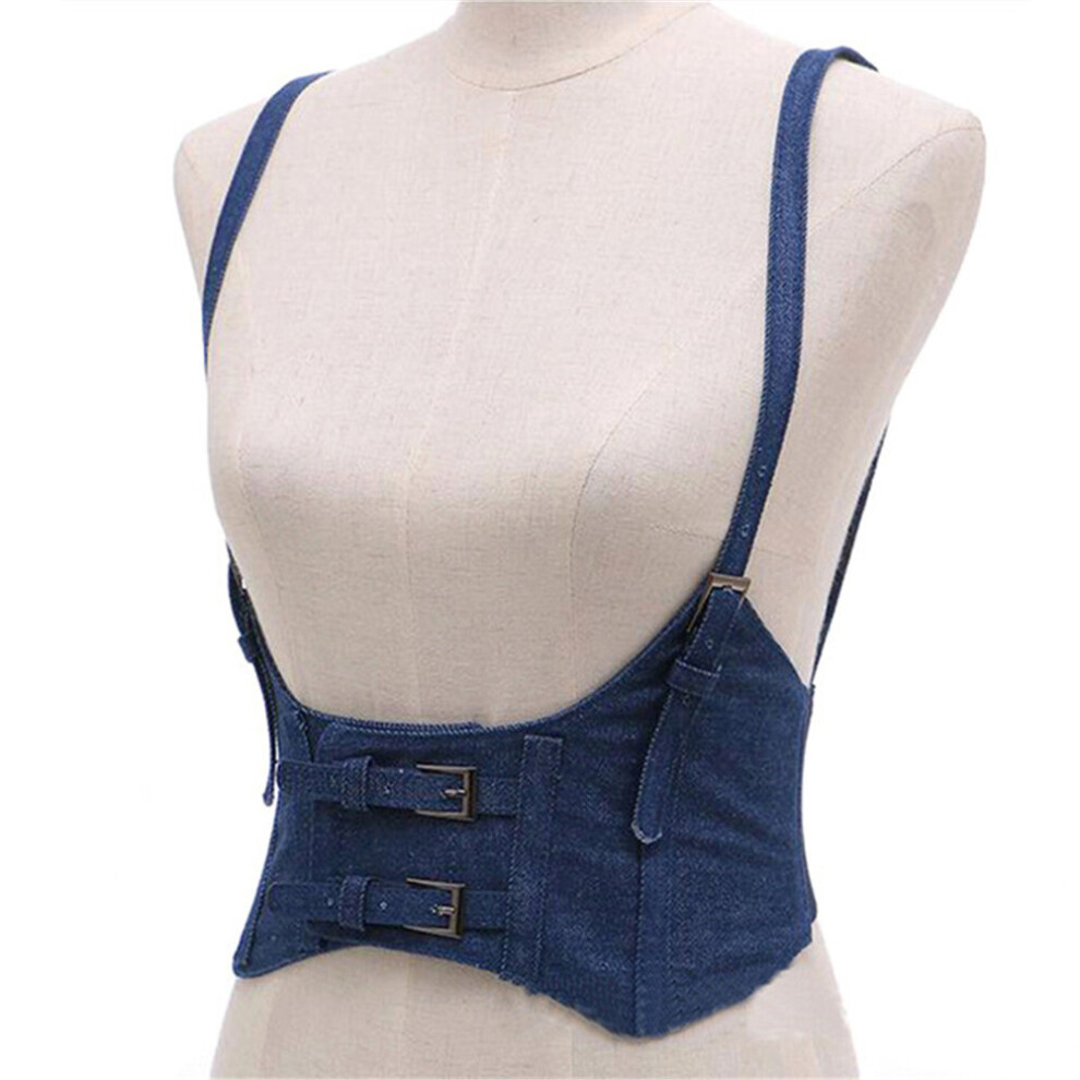 Sexy Women Push Up Bust Strap Harness Corset belts Women Casual denim Wide belt Lady Suspender accessories Elastic Belt-image-OPC-PBQNZ6R-NEW