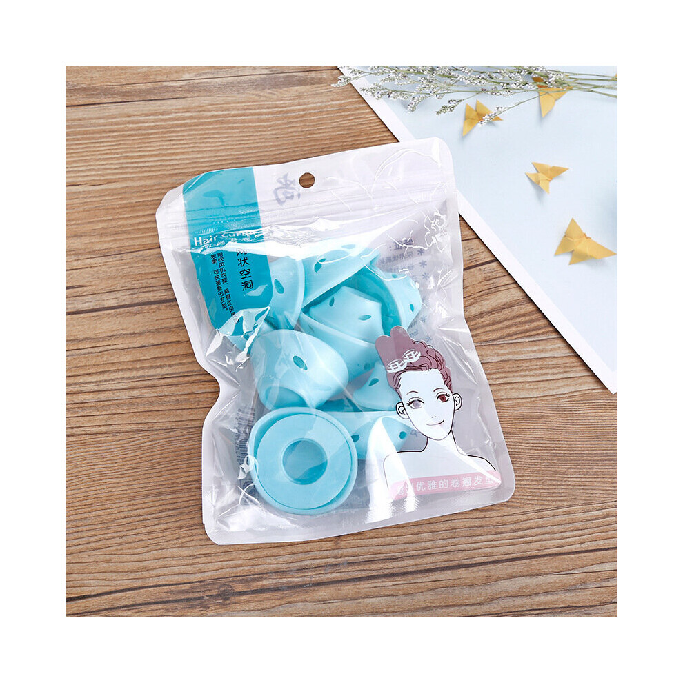 10pcs/set Soft Rubber Magic Hair Care Rollers Silicone Hair Curler Headband No Heat No Clip Hair Curling Styling DIY Tool