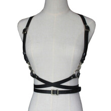 Women Men Gothic PU Leather Harness Belts Body Bondage Waist Straps Punk Rock Stylish Accessories