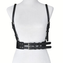 Sexy Women Leather Suspender Harness Belt Adjustable Chest Waist Body Bondage Straps Gothic Punk Lingerie Garter Belt