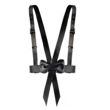 Women Leather Harness Belt Body Bondage Cage Sculpting Harness Waist Belts Female Suspenders Belt Bow Straps